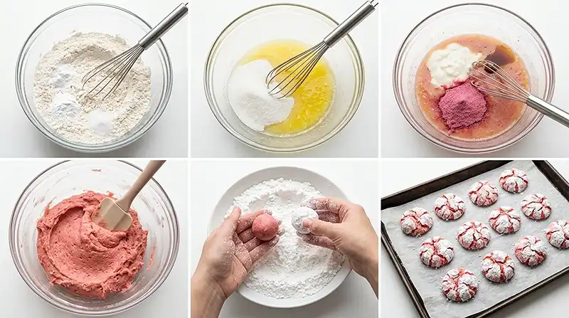 Gluten-Free Cherry Almond Crinkle Cookies 3 cherry almond cookies