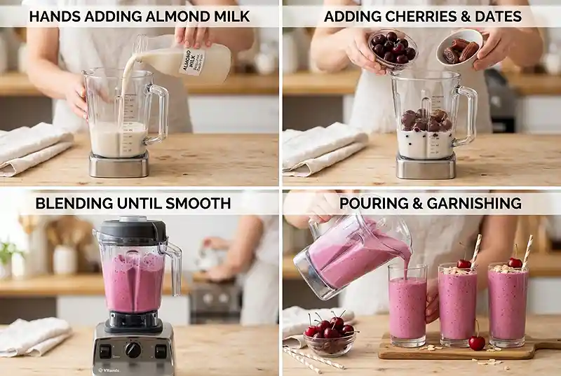Gluten-Free Dairy-Free Cherry Almond Milkshake 3 cherry almond shake