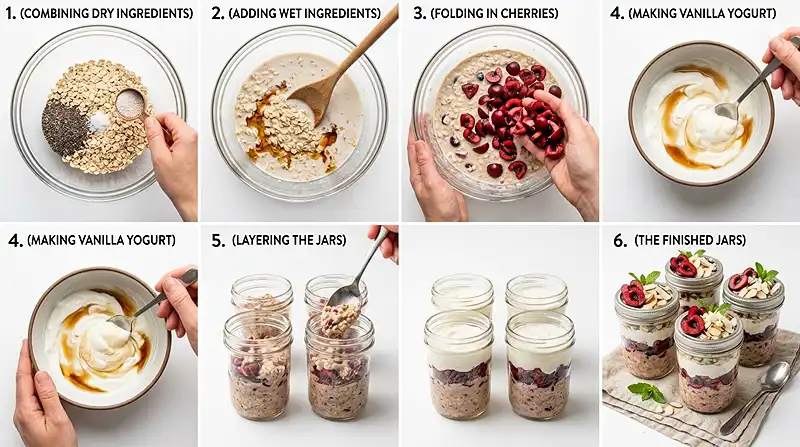 Gluten-Free Cherry Vanilla Chia Oat Jars 3 cherry vanilla breakfast