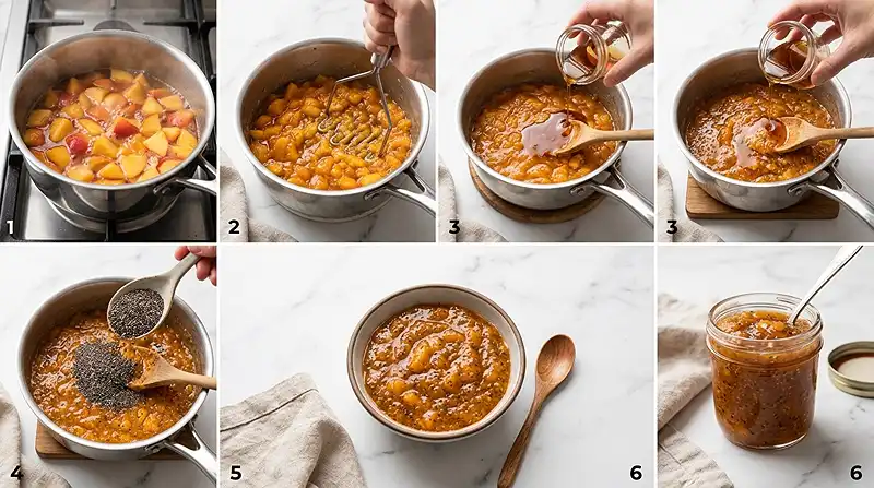 chia seed peach jam​
