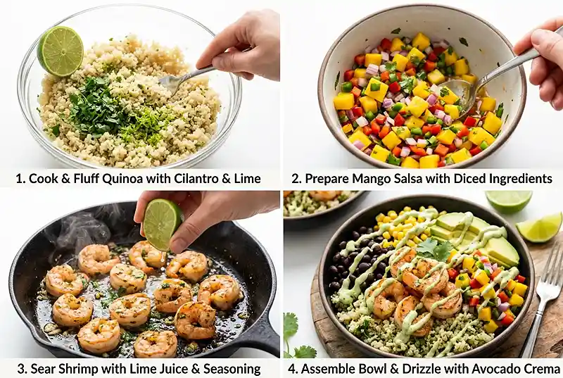 Cilantro Lime Shrimp Quinoa Bowls 3 cilantro lime shrimp meal prep