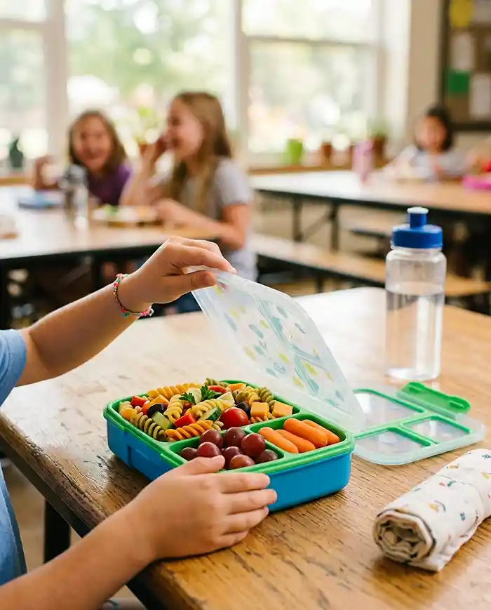 Gluten-Free Pasta Salad Bento Boxes 4 cold lunch for kids
