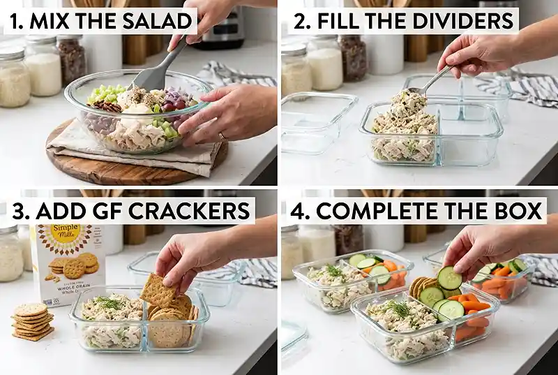 Gluten-Free Chicken Salad Cracker Boxes 3 cracker box lunch