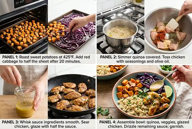 GF Honey Mustard Chicken Crunch Bowls 3 crunchy chicken lunch bowl