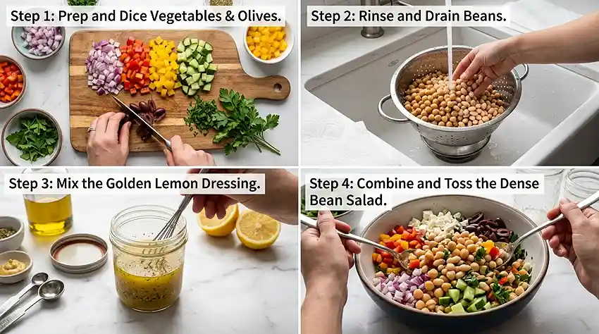 easy dense bean salad recipe​
