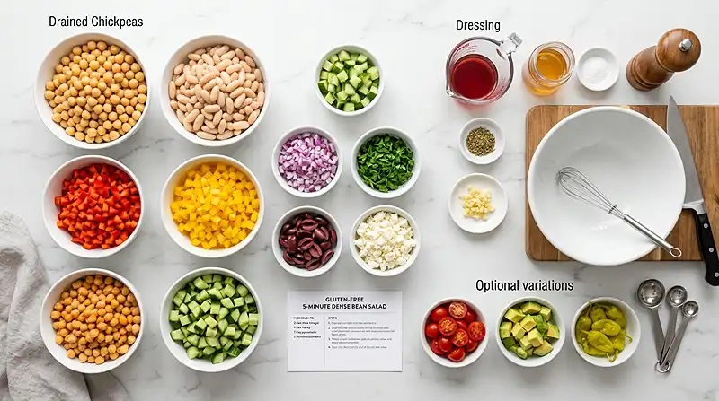easy dense bean salad recipe​