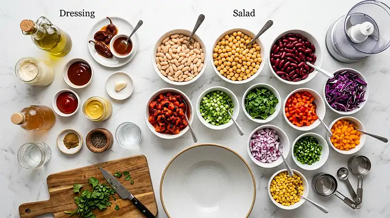 easy dense bean salad recipe​
