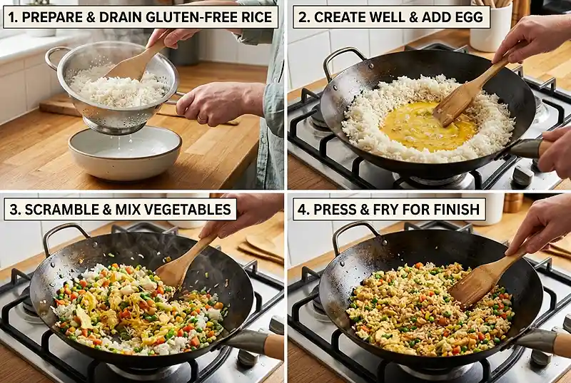 Gluten-Free Egg Fried Rice Meal Prep 3 egg fried rice lunch