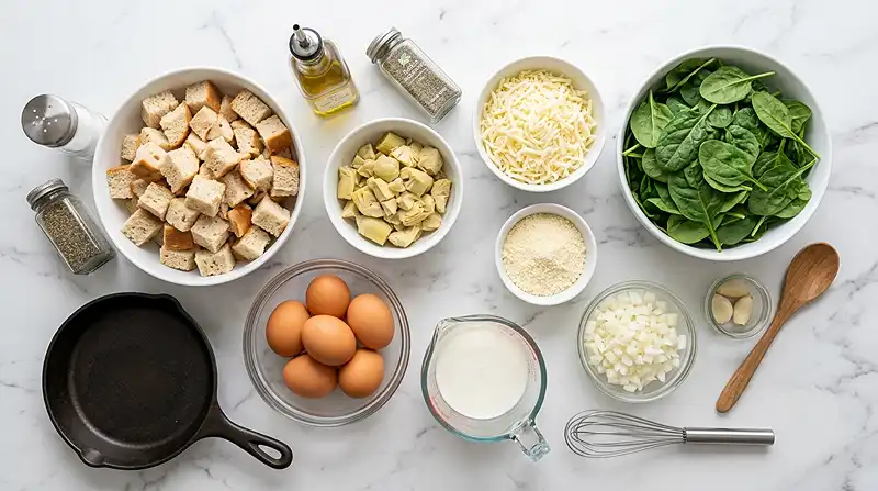 Gluten-Free Spinach Artichoke Brunch Strata 2 gluten-free brunch strata