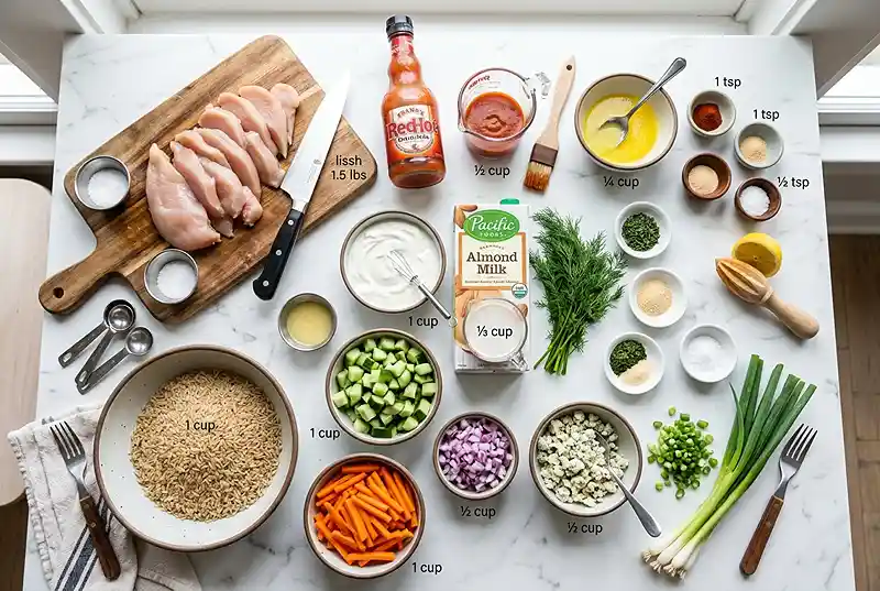 gluten-free buffalo ranch chicken bowl