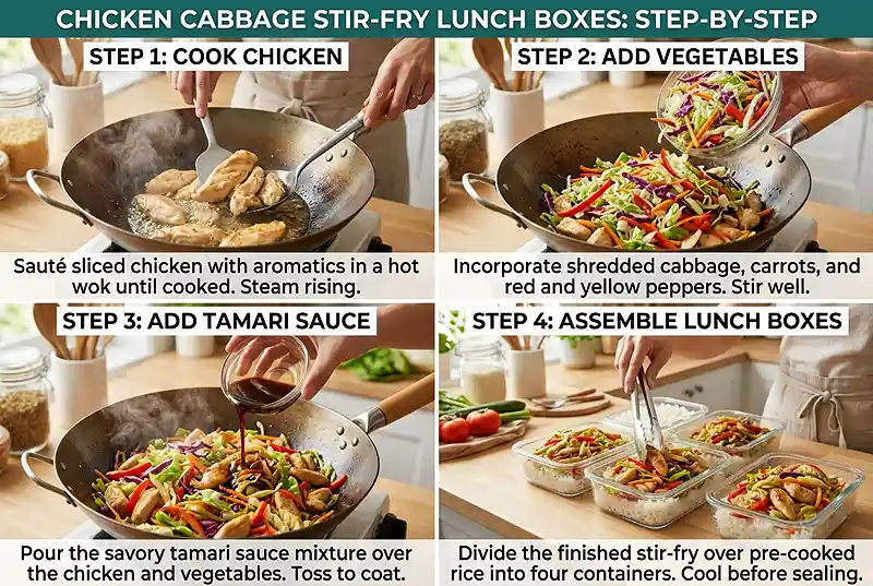 Chicken Cabbage Stir-Fry Lunch Boxes 3 gluten free cabbage stir fry