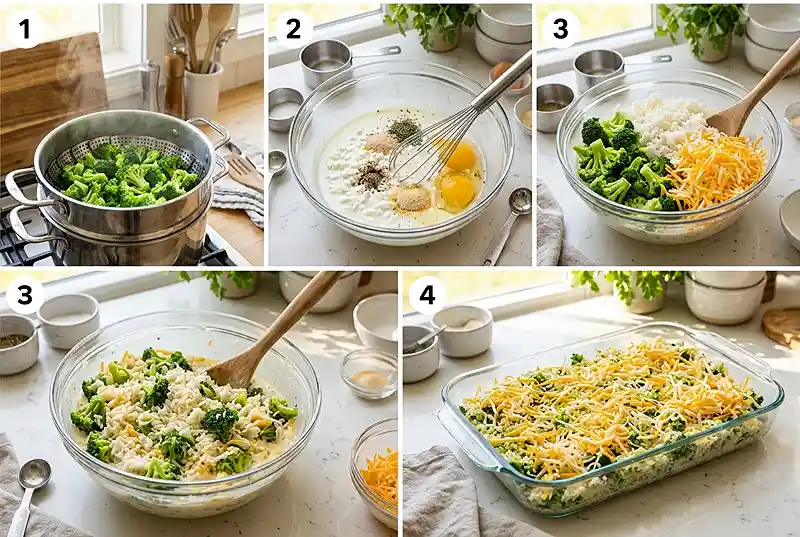 Gluten-Free Cheesy Broccoli Rice Bake 3 gluten-free casserole meal prep