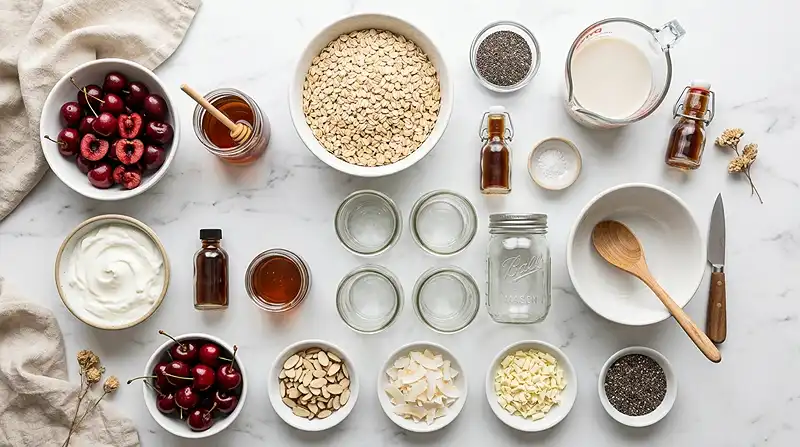 Gluten-Free Cherry Vanilla Chia Oat Jars 2 gluten-free chia oat jars