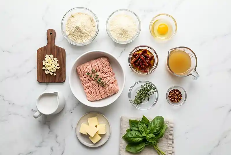 Gluten-Free Marry Me Chicken Meatballs 2 gluten-free chicken meatballs