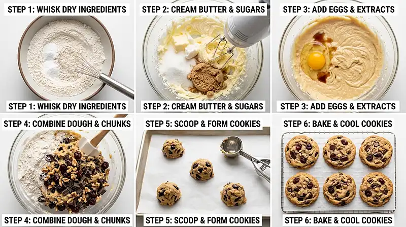 Gluten-Free Cherry Chocolate Chunk Cookies 3 gluten free cookies