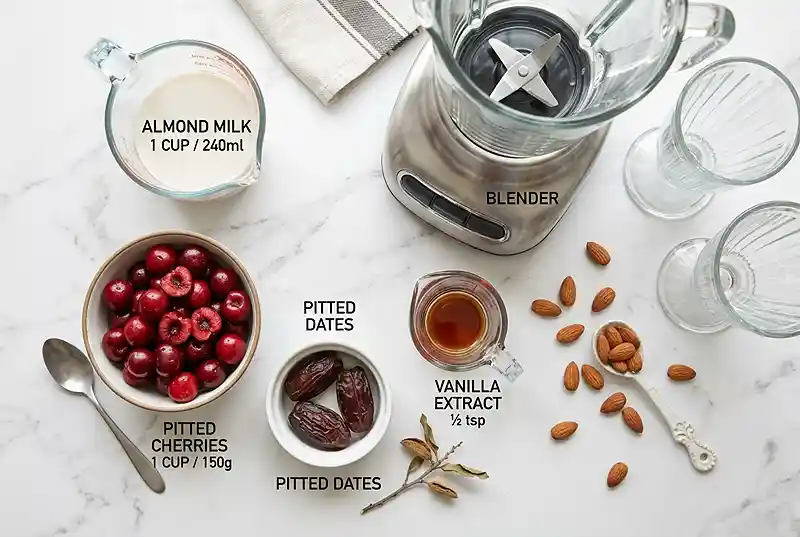 Gluten-Free Dairy-Free Cherry Almond Milkshake 2 gluten-free dairy-free milkshake
