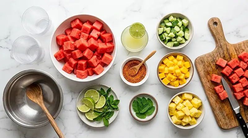 Watermelon Tajin Fruit Cups (Gluten-Free) 2 gluten free dairy free snack