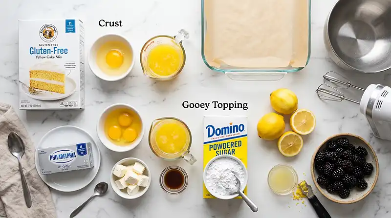 gluten free gooey bars