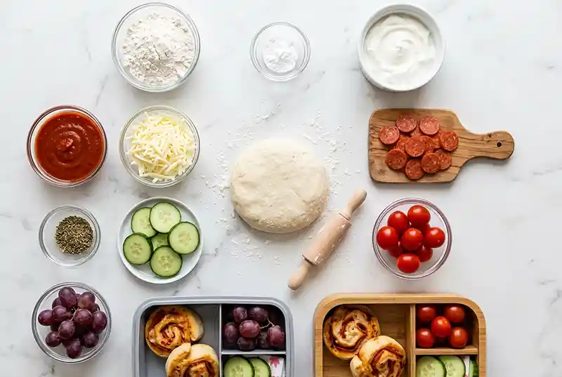Gluten-Free Pizza Pinwheel Lunch Boxes 2 gluten-free lunchbox pinwheels