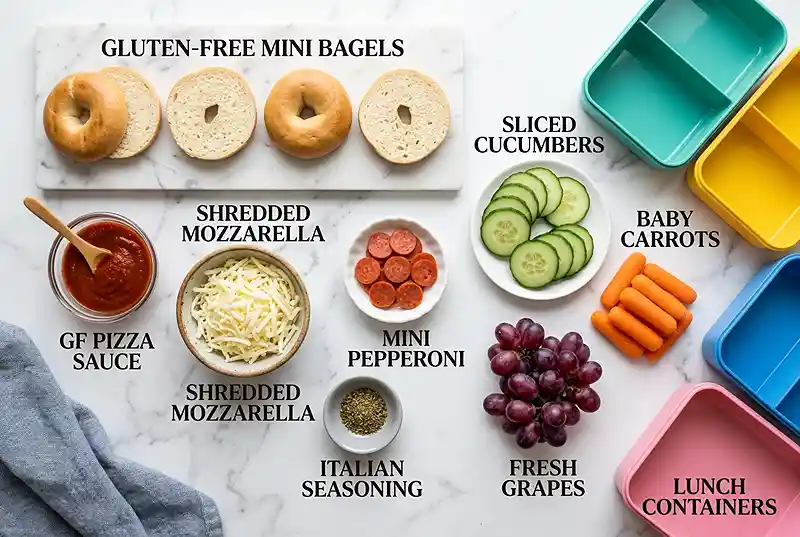 gluten-free mini bagel pizzas