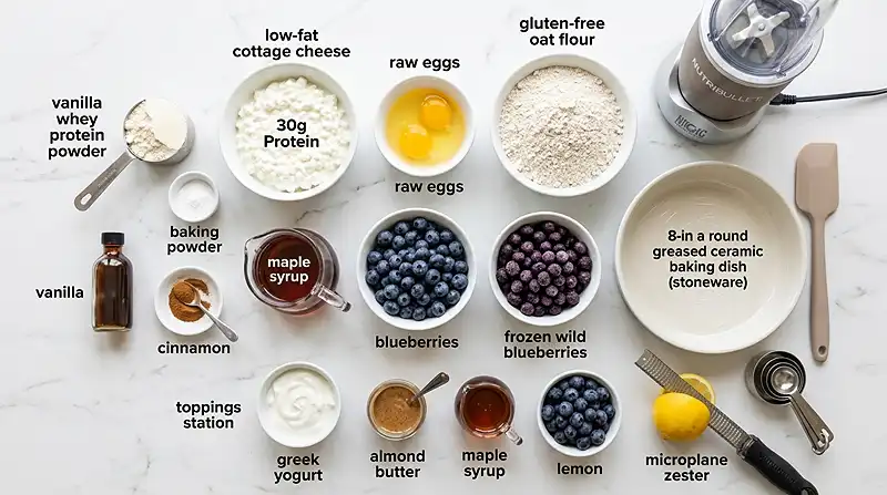 Cottage Cheese Blueberry Pancake Bowl 2 gluten-free pancake bowl