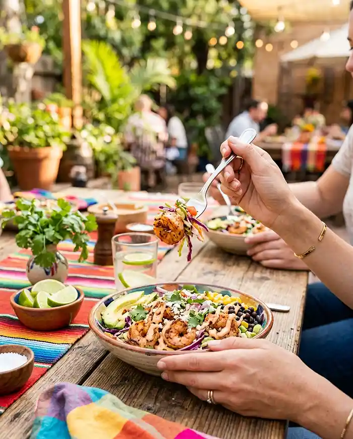 High-Protein Gluten-Free Shrimp Taco Slaw Bowls 4 gluten-free seafood lunch