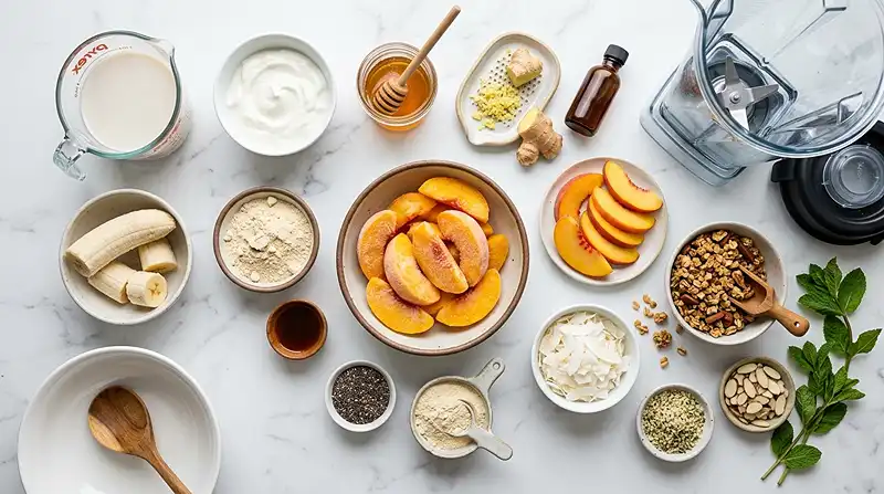 Gluten-Free Peach Ginger Smoothie Bowl 2 gluten-free smoothie bowl