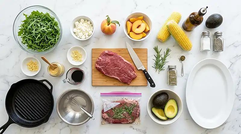 Gluten-Free Grilled Steak and Peach Salad 2 gluten free steak salad