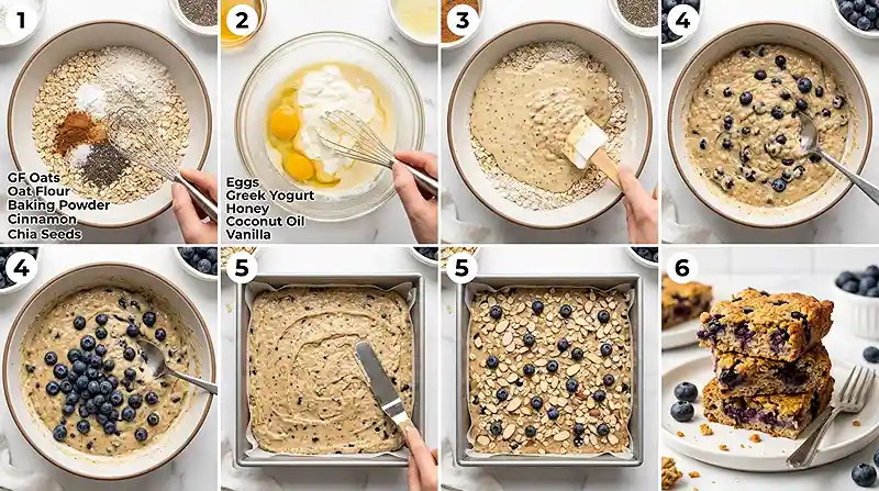 greek yogurt blueberry bars