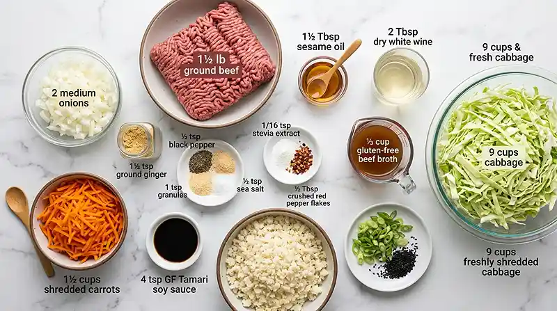 High-Protein GF Egg Roll Beef Bowls 2 high-protein beef bowl