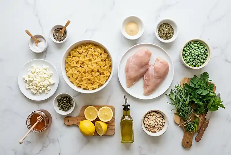 GF Lemon Herb Chicken Pasta Salad 2 high-protein chicken pasta salad