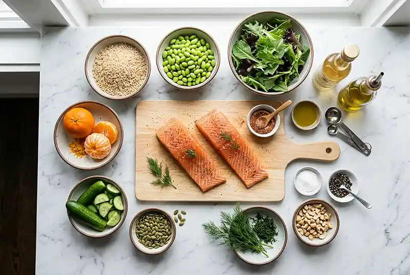 high-protein salmon bowl
