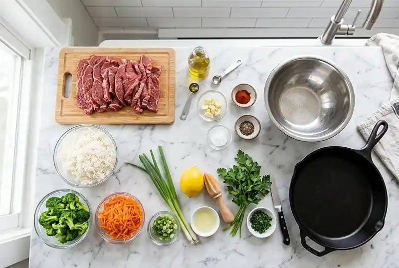High-Protein GF Garlic Steak Rice Bowls 2 high-protein steak rice bowl
