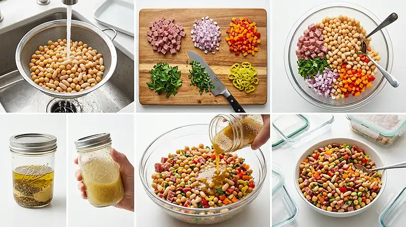Gluten-Free Dense Bean Salad Grinder 2 italian grinder dense bean salad recipe
