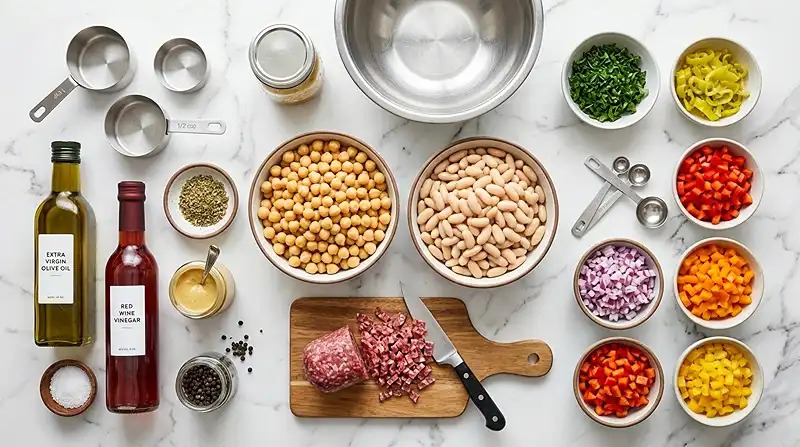 italian grinder dense bean salad recipe​