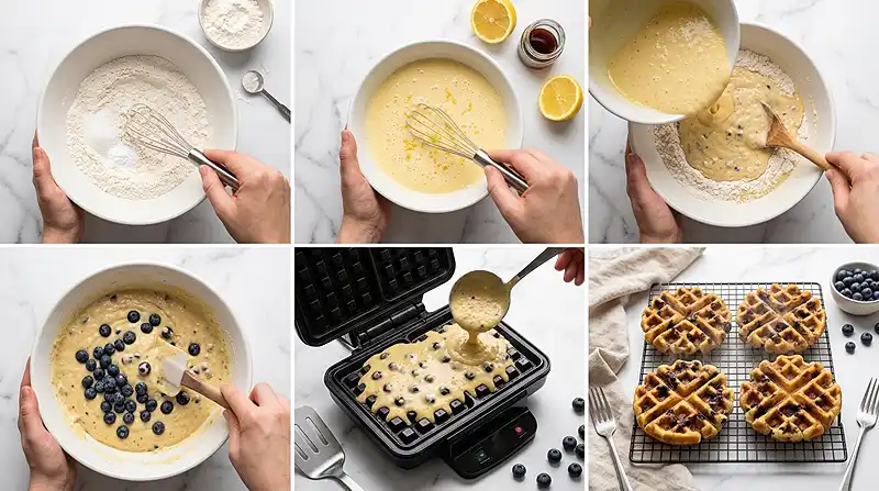 lemon blueberry waffles