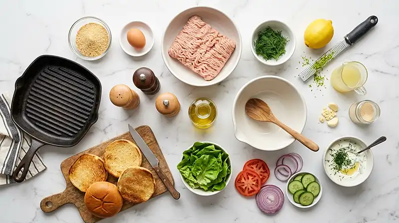 Gluten-Free Lemon Dill Chicken Burgers 2 lemon dill flavor