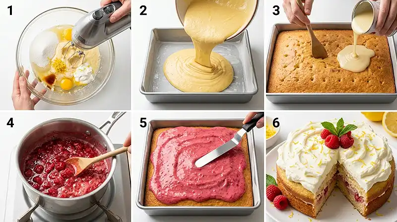 lemon raspberry dessert