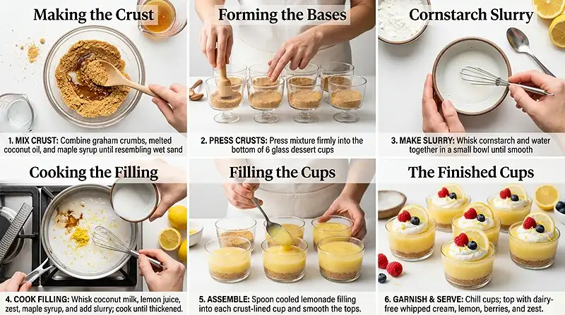Dairy-Free Lemonade Pie Cups 3 no bake summer treat