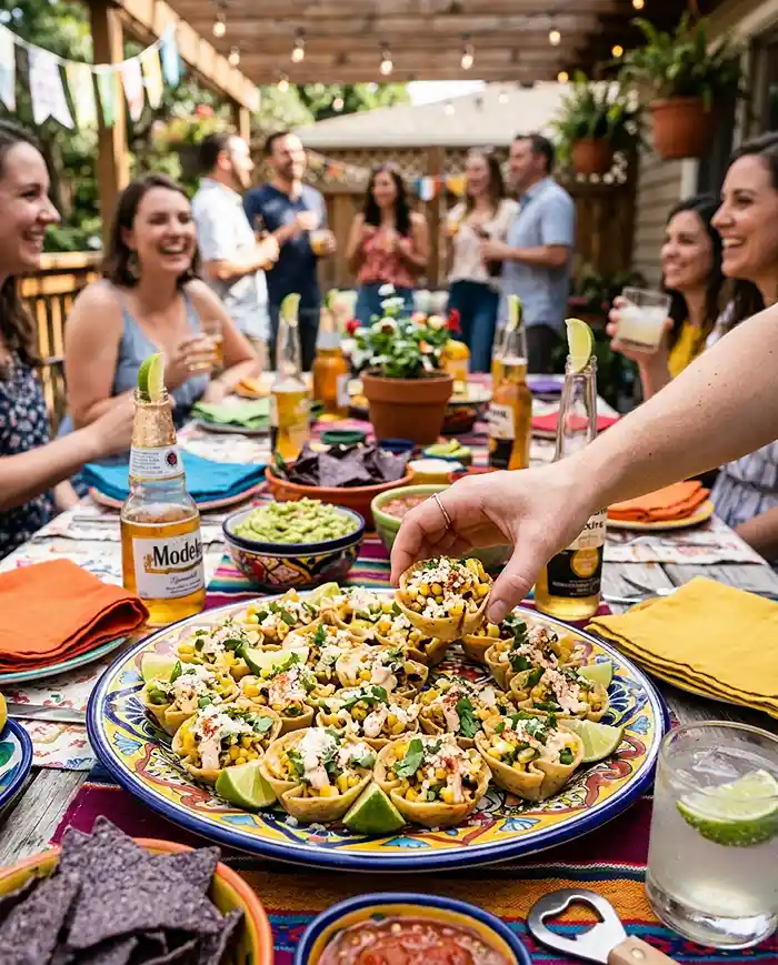 Gluten-Free Mexican Street Corn Nacho Cups 4 party snack
