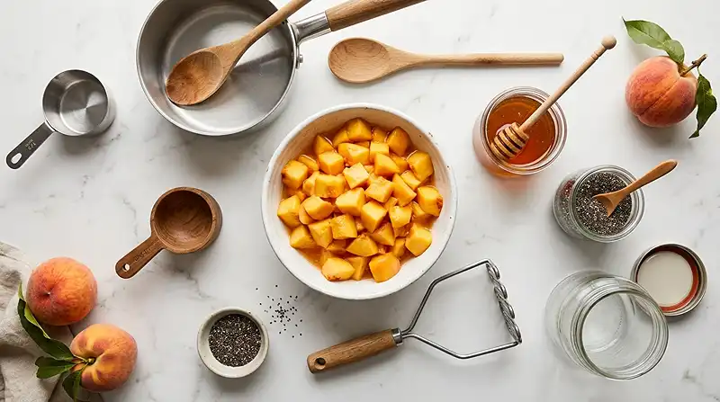 peach jam with chia seeds​