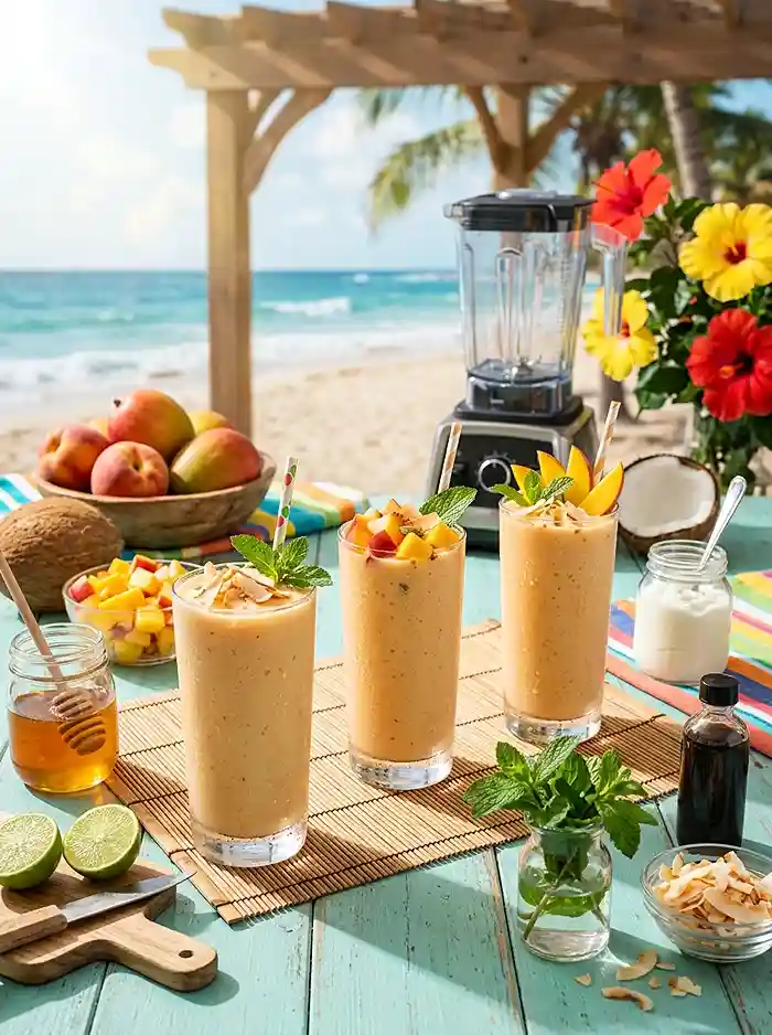 peach mango lassi