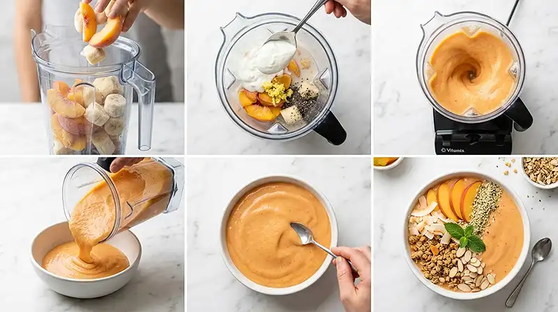 Gluten-Free Peach Ginger Smoothie Bowl 3 peach smoothie bowl