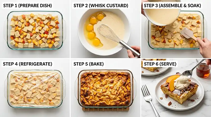 Peaches and Cream French Toast Bake 3 peaches and cream breakfast
