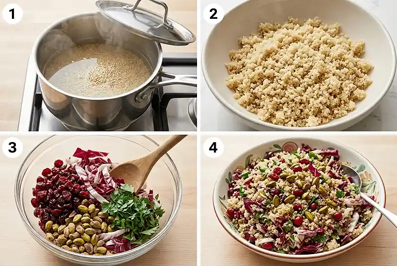 pistachio quinoa salad cranberry​