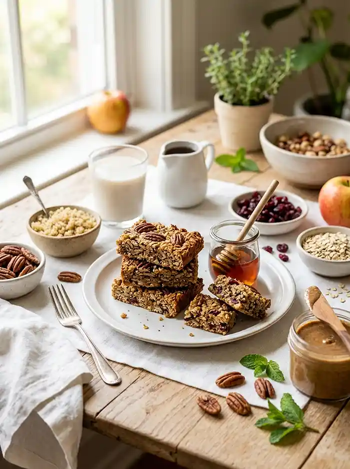 Maple Pecan Quinoa Breakfast Bars 4 quinoa breakfast bars