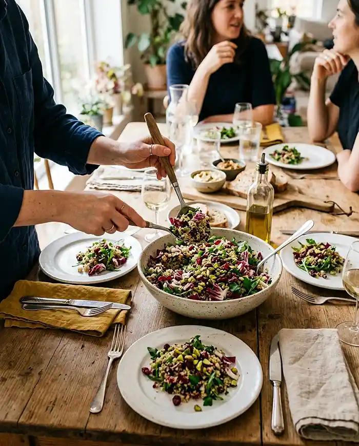 quinoa cranberry and pistachio salad