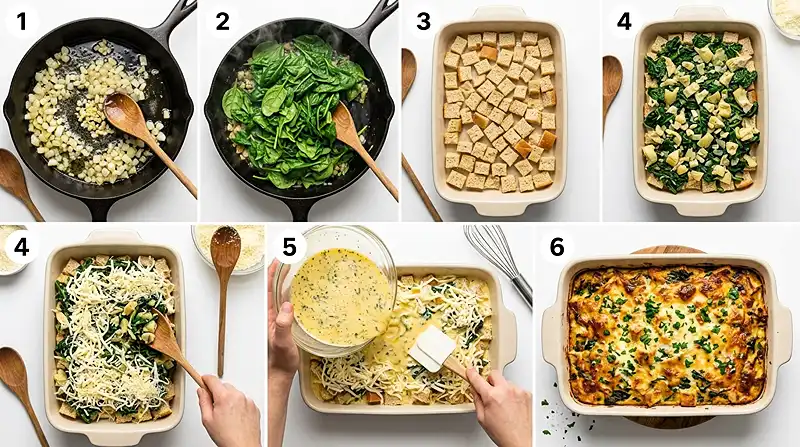 Gluten-Free Spinach Artichoke Brunch Strata 3 spinach artichoke breakfast casserole