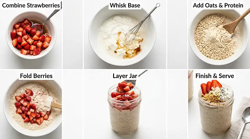 30g Protein Strawberry Cheesecake Oats 3 strawberry cheesecake oats