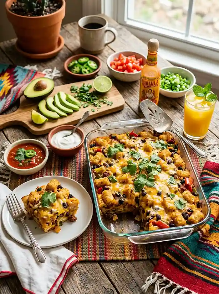 Gluten-Free Tater Tot Breakfast Casserole 4 tater tot breakfast casserole